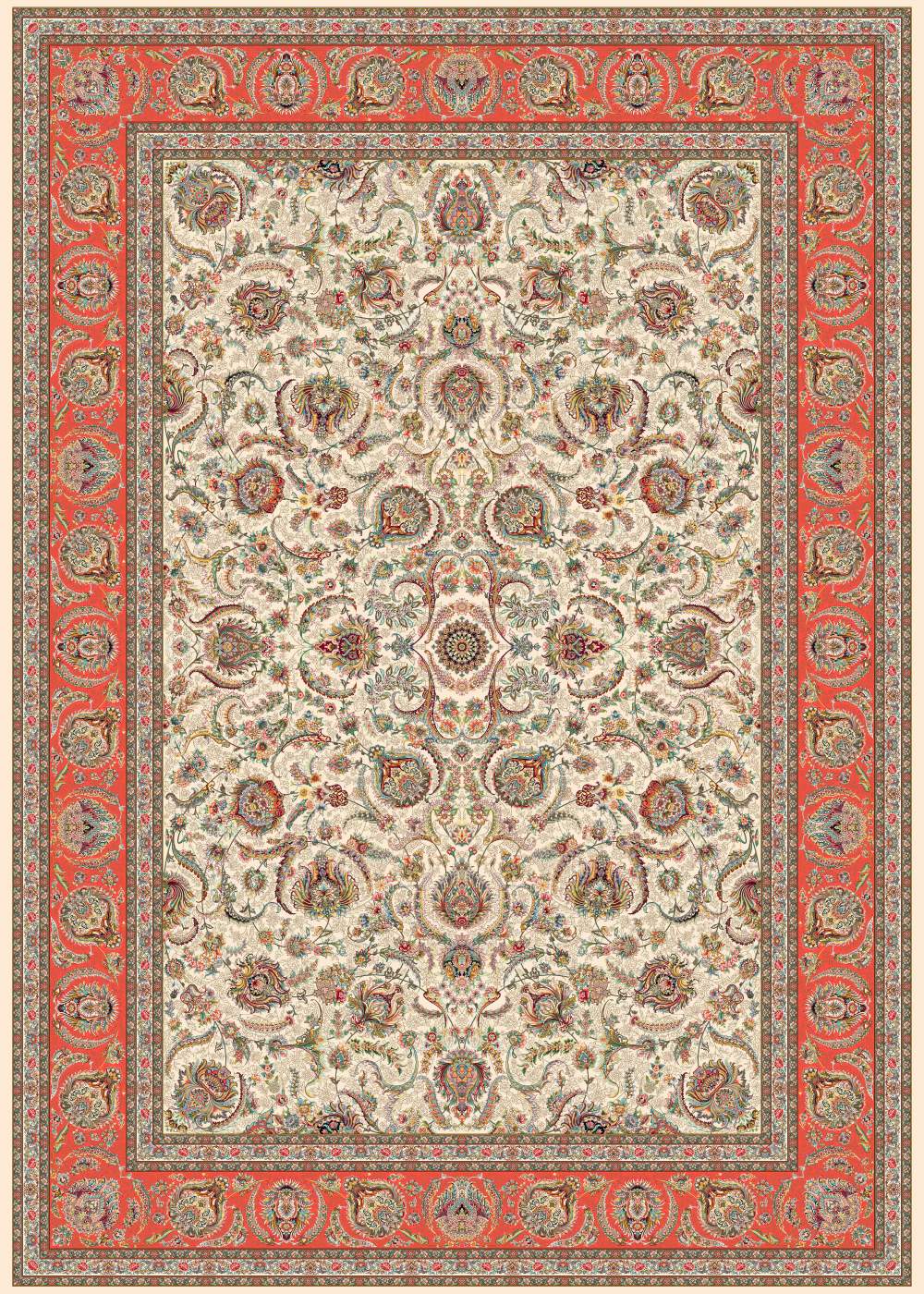 طرح 815084 رنگ کرم حاشیه گلبهی