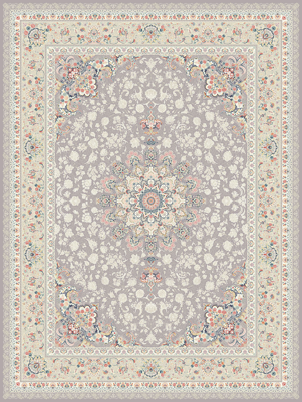 طرح 813019گل برجسته  طوسي